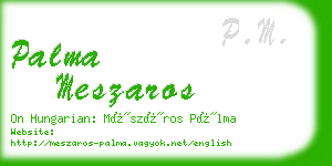 palma meszaros business card